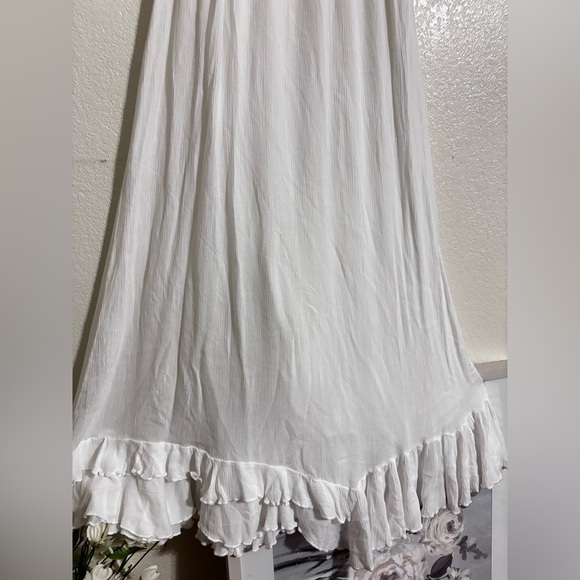 Free People Adella Maxi Floral Lace V-neck Strap Back Dress white Size S - Picture 9 of 9